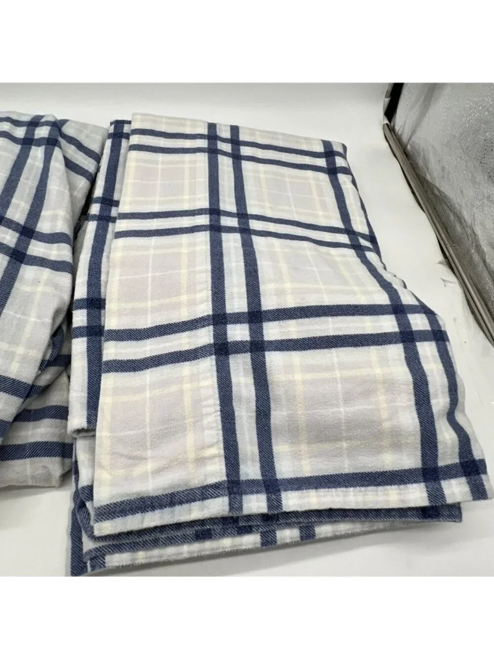 Members Mark Navy Blue 100% Cotton Luxury Queen Fitted & Flat Sheet Set